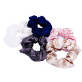 Real 100% silk elastic hair ties Fashionable big size silk hair scrunchies for girls